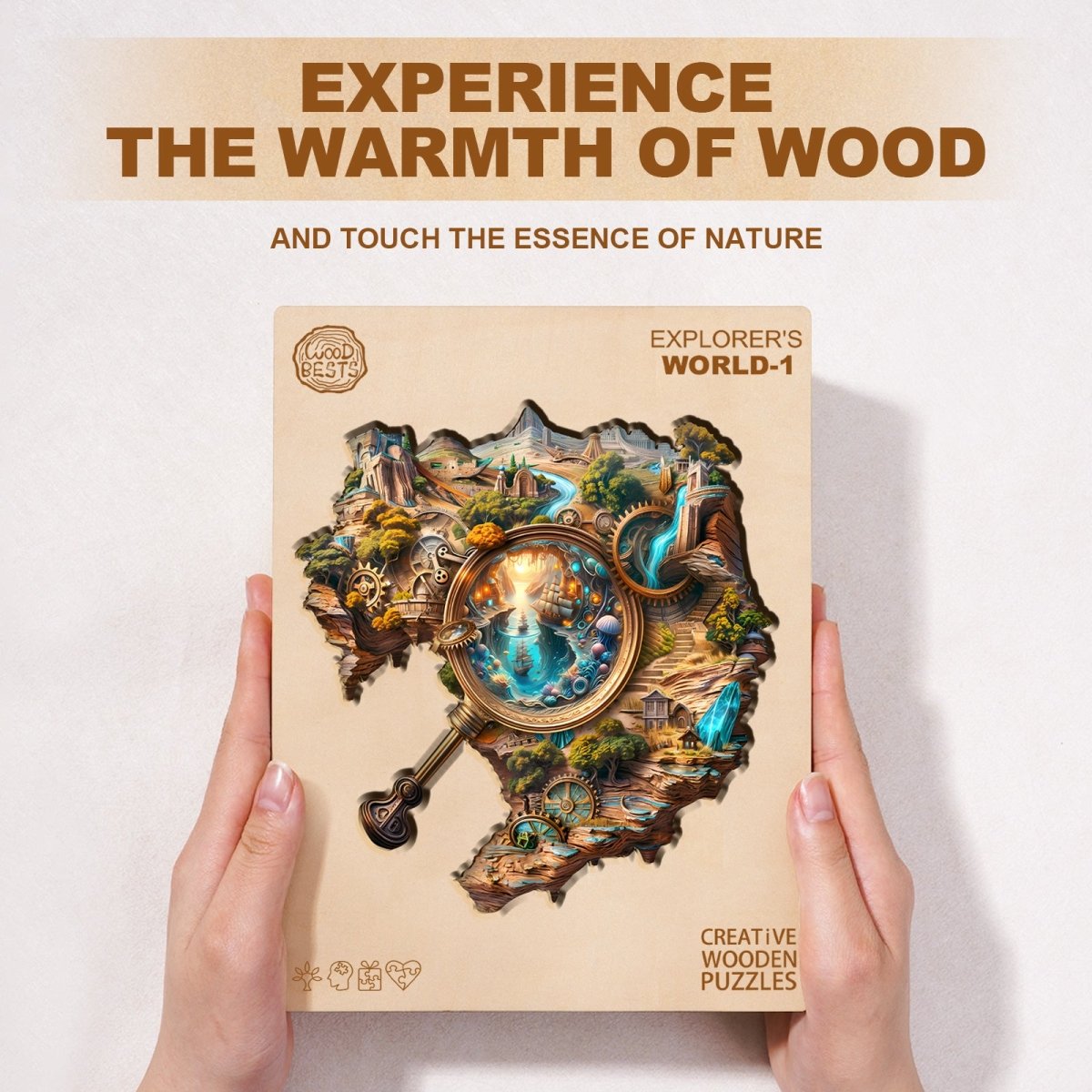Explorer’s World - 1 Wooden Jigsaw Puzzle - KAAYEE Puzzle