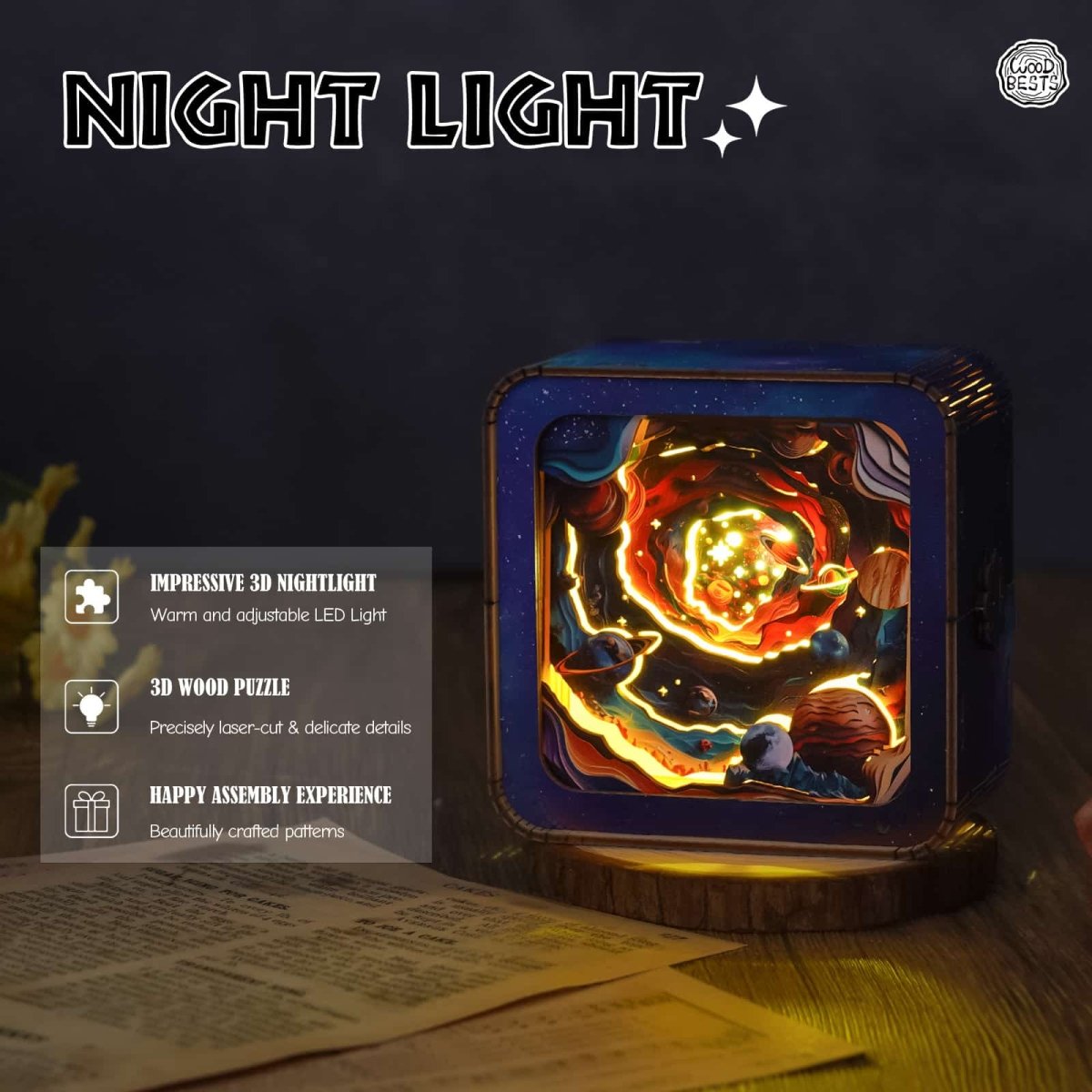 Fantasy Space Night Light - KAAYEE Puzzle