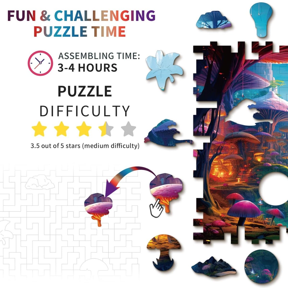 Fantasy World Wooden Jigsaw Puzzle - KAAYEE Puzzle