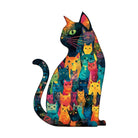 Feline Mosaic Wooden Jigsaw Puzzle - KAAYEE Puzzle