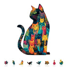 Feline Mosaic Wooden Jigsaw Puzzle - KAAYEE Puzzle