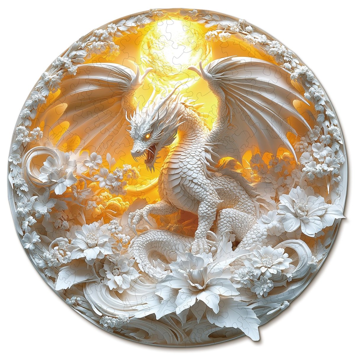 Fierce Dragon Wooden Jigsaw Puzzle - KAAYEE Puzzle