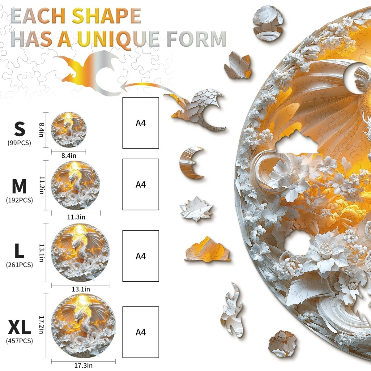 Fierce Dragon Wooden Jigsaw Puzzle - KAAYEE Puzzle