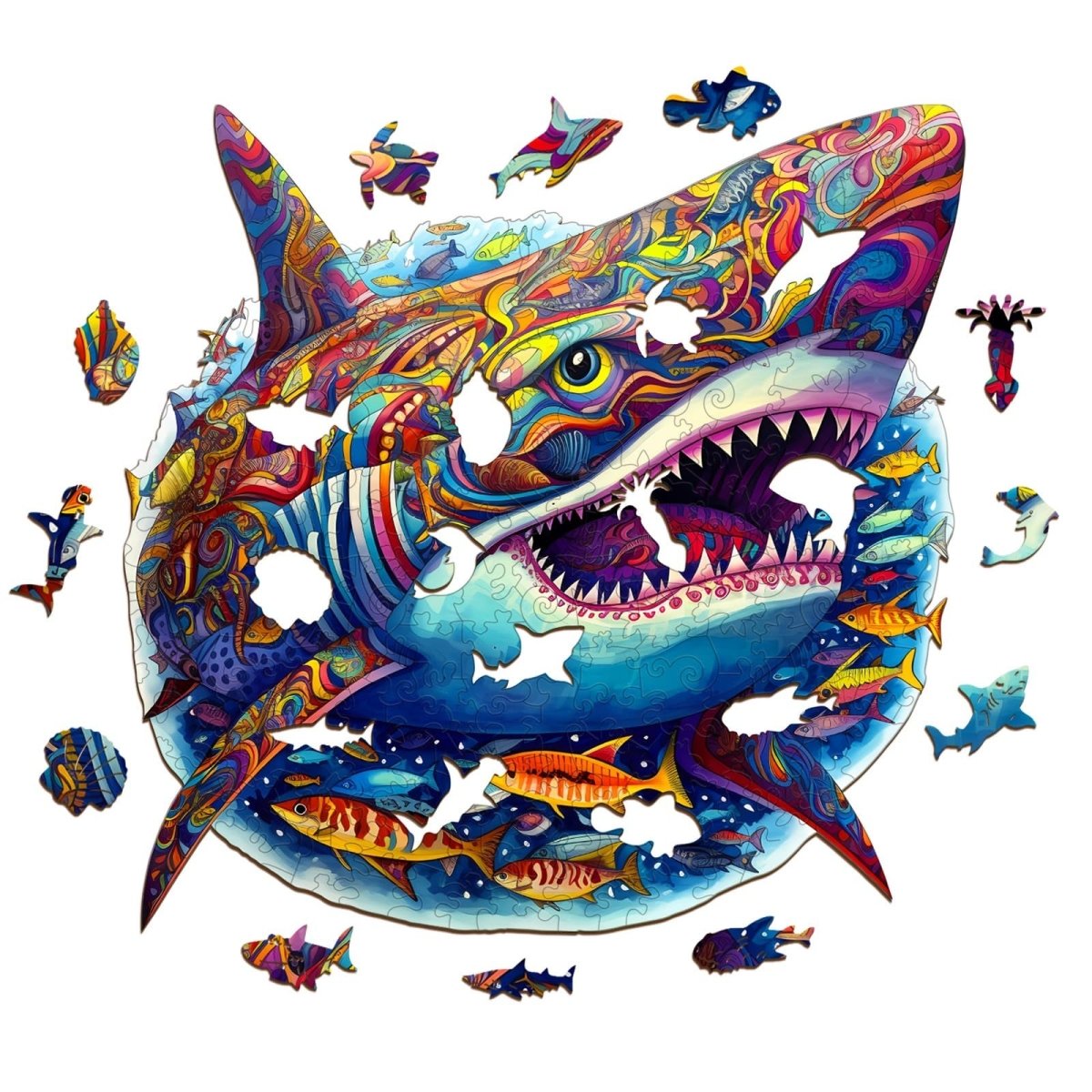 Fierce Shark Wooden Jigsaw Puzzle - KAAYEE Puzzle