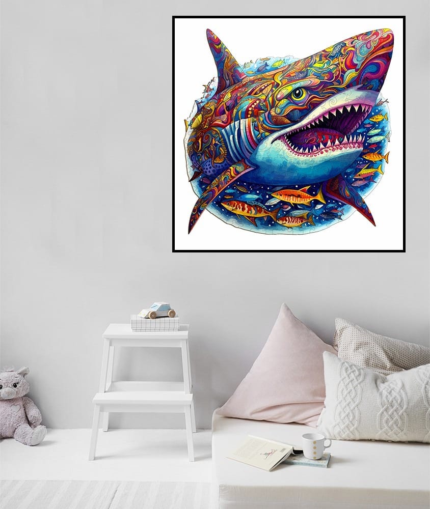 Fierce Shark Wooden Jigsaw Puzzle - KAAYEE Puzzle