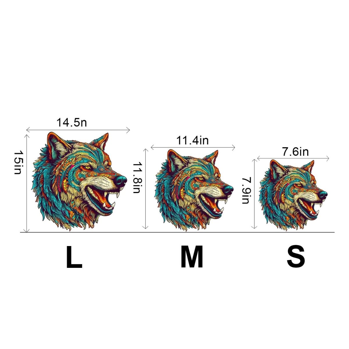 Fierce Wolf Wooden Jigsaw Puzzle - KAAYEE Puzzle