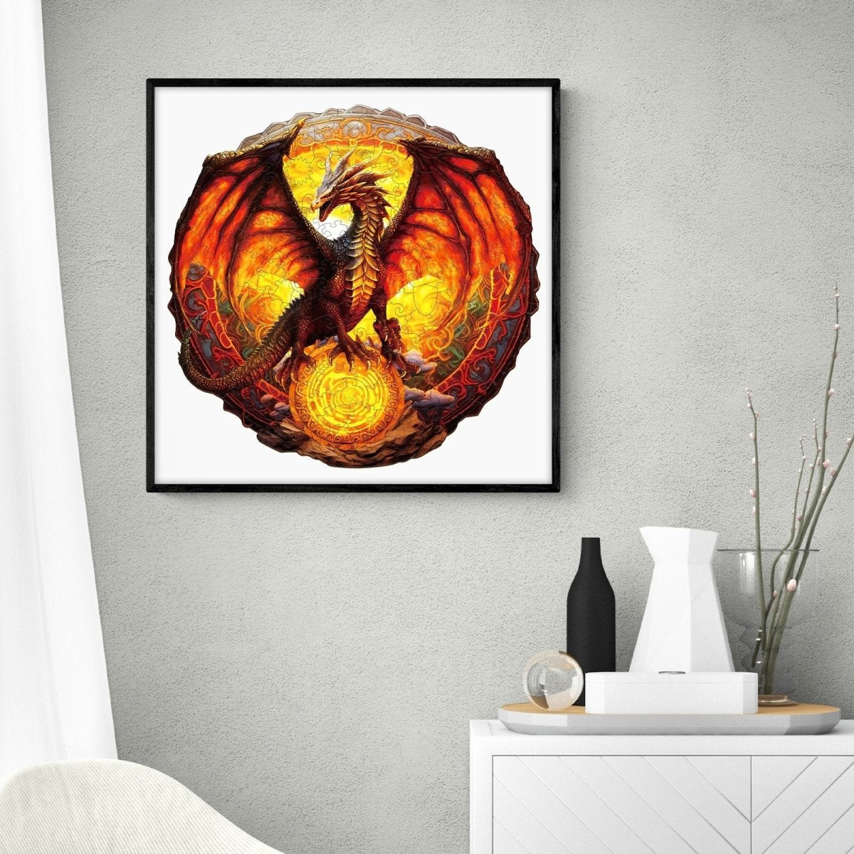Fiery Dragon Wooden Jigsaw Puzzle - KAAYEE Puzzle