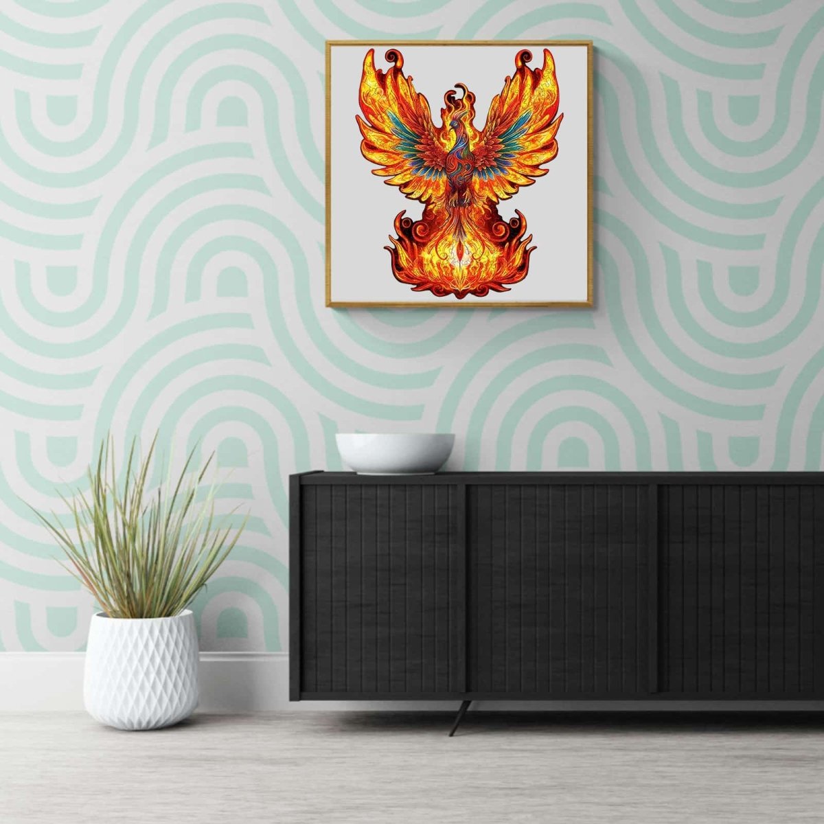 Flame born Phoenix Wooden Jigsaw Puzzle - KAAYEE Puzzle