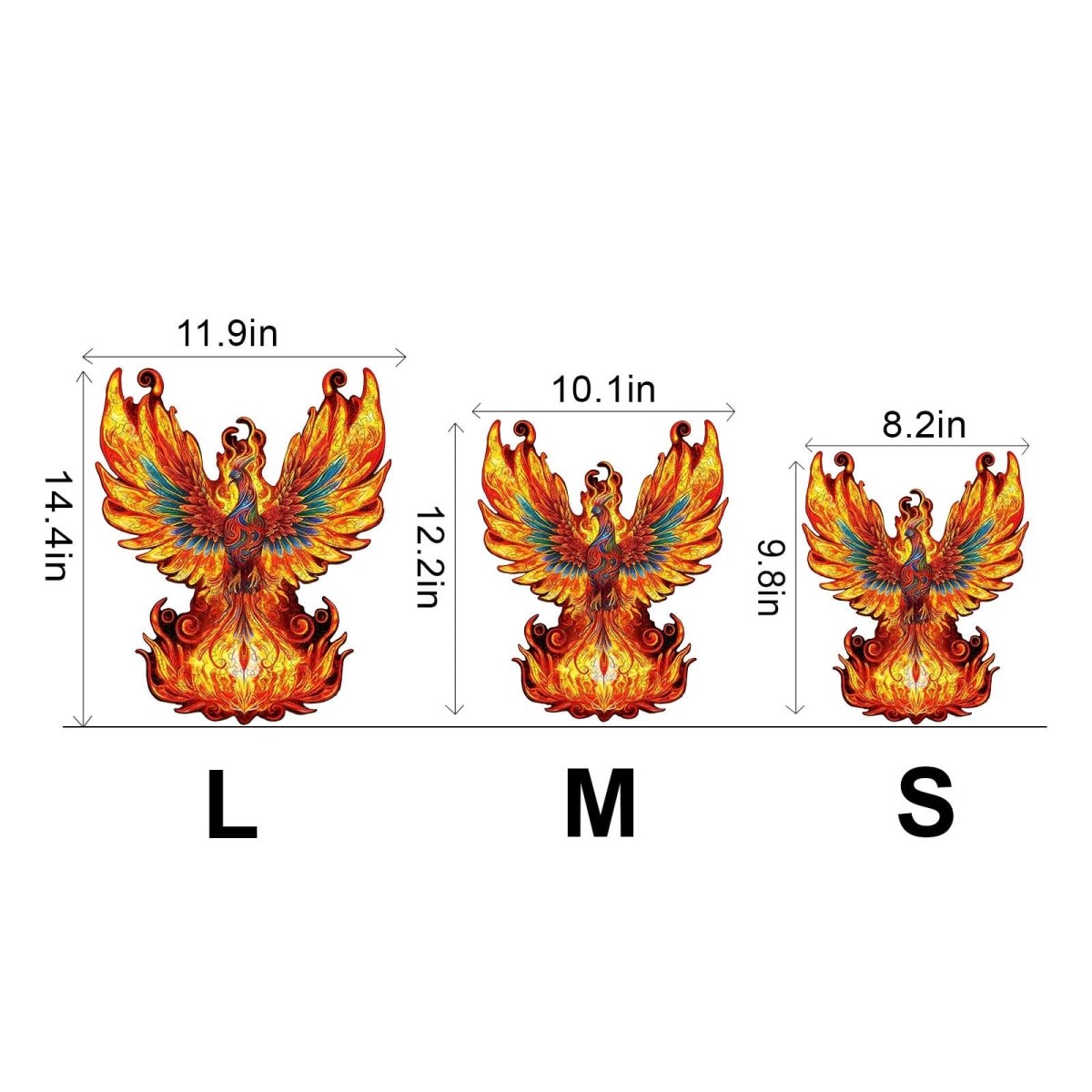 Flame born Phoenix Wooden Jigsaw Puzzle - KAAYEE Puzzle