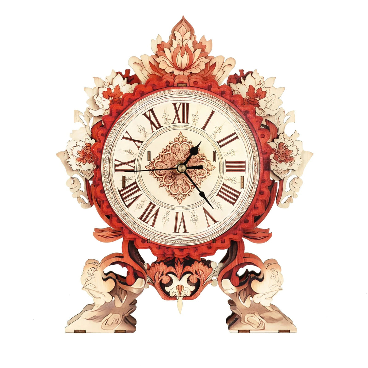 Flame Flower Wooden Clock Kit - KAAYEE Puzzle