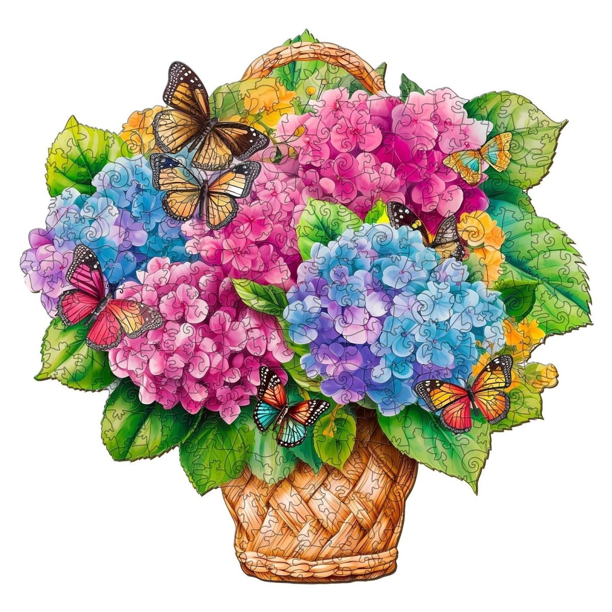 Flower Basket 2 Wooden Jigsaw Puzzle - KAAYEE Puzzle