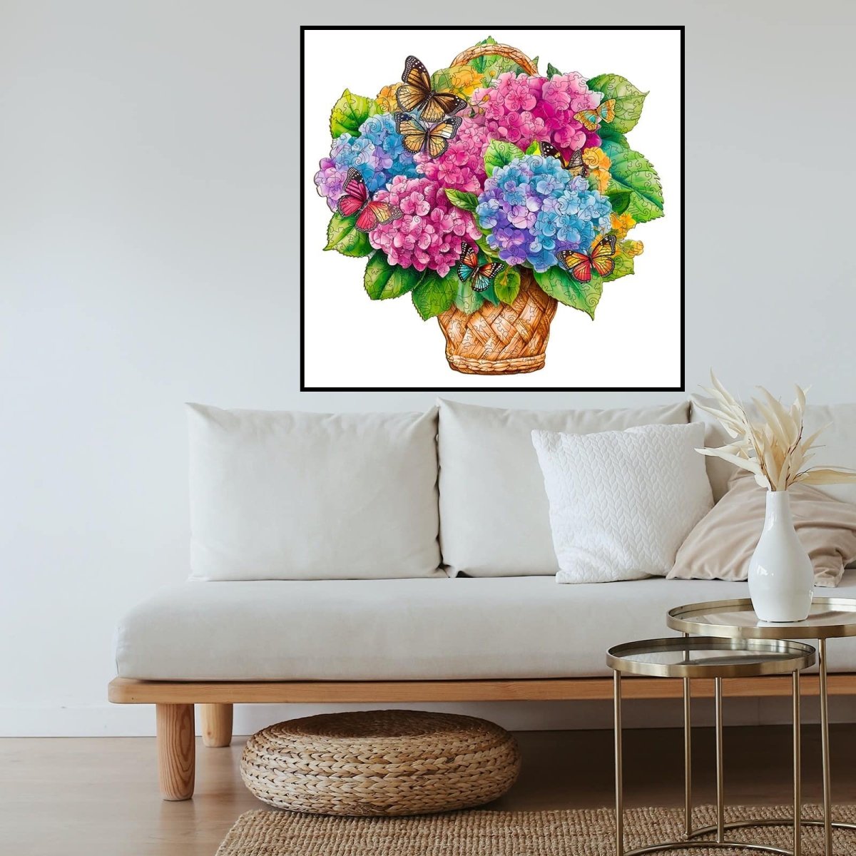 Flower Basket 2 Wooden Jigsaw Puzzle - KAAYEE Puzzle