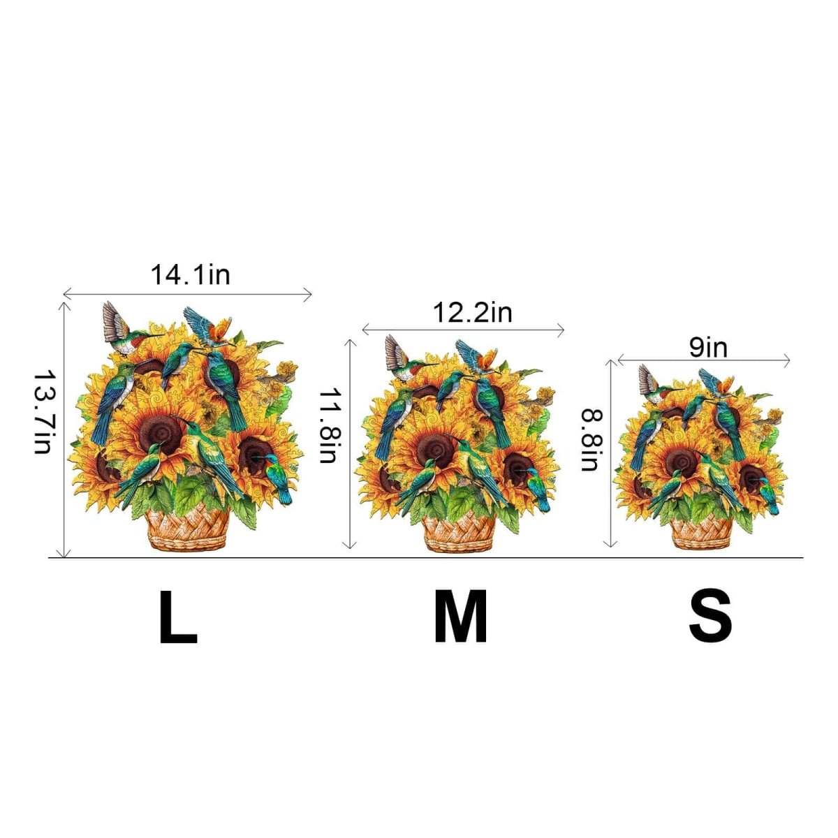 Flower Basket 3 Wooden Jigsaw Puzzle - KAAYEE Puzzle