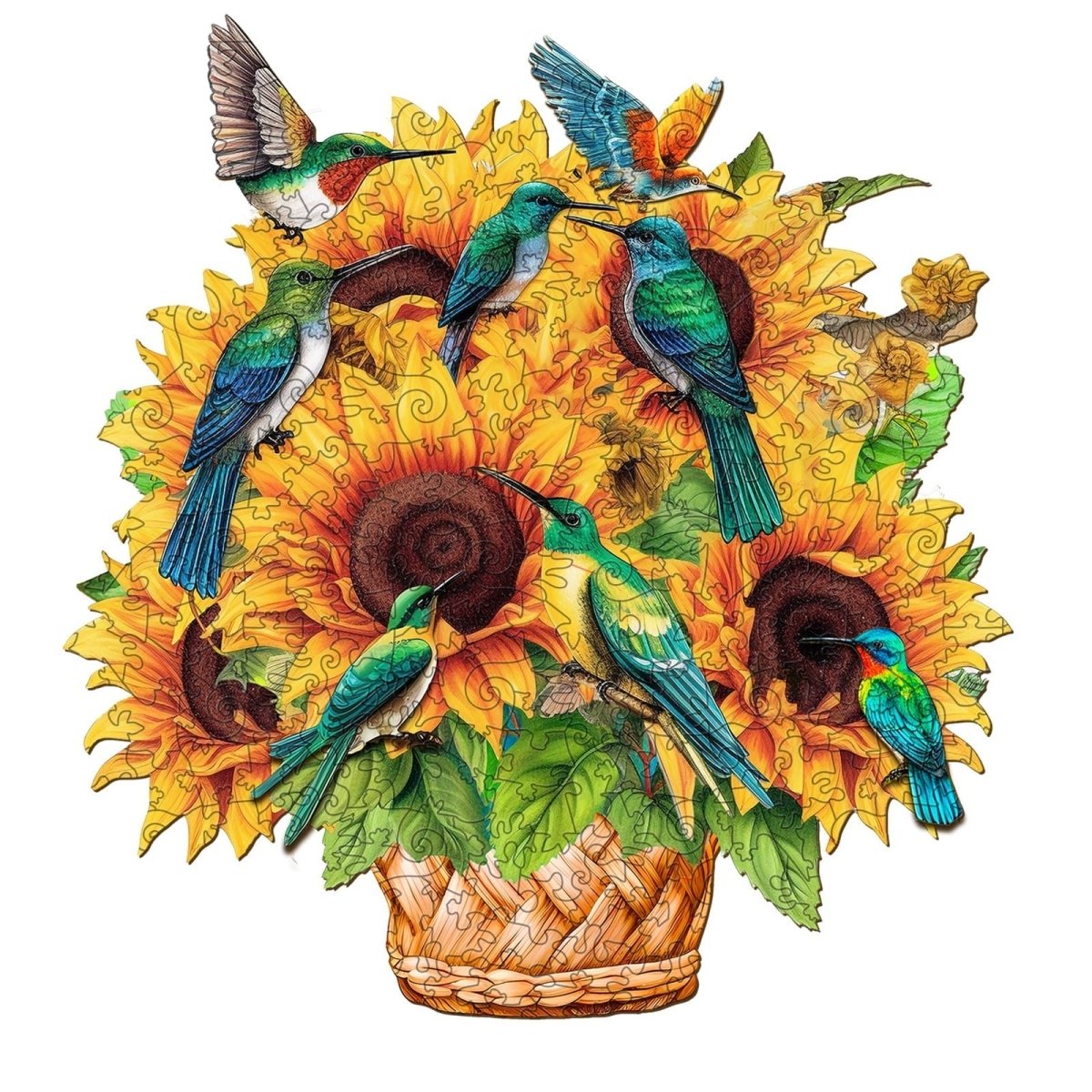 Flower Basket 3 Wooden Jigsaw Puzzle - KAAYEE Puzzle