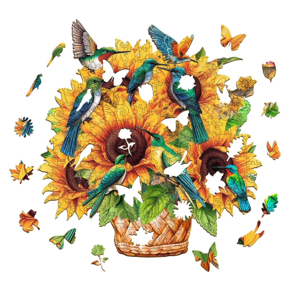 Flower Basket 3 Wooden Jigsaw Puzzle - KAAYEE Puzzle