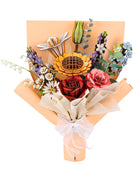 DIY Flower Bouquet, 3D Wooden Puzzle