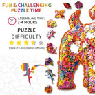Flower Dog Wooden Jigsaw Puzzle - KAAYEE Puzzle