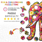 Flower Elephant Wooden Jigsaw Puzzle - KAAYEE Puzzle