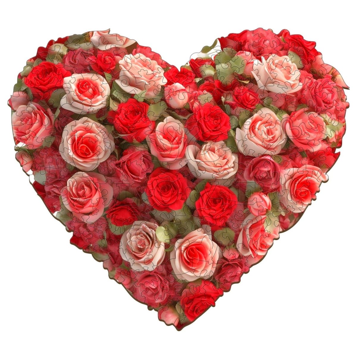 FLOWER HEART 1 Wooden Jigsaw Puzzle - KAAYEE Puzzle