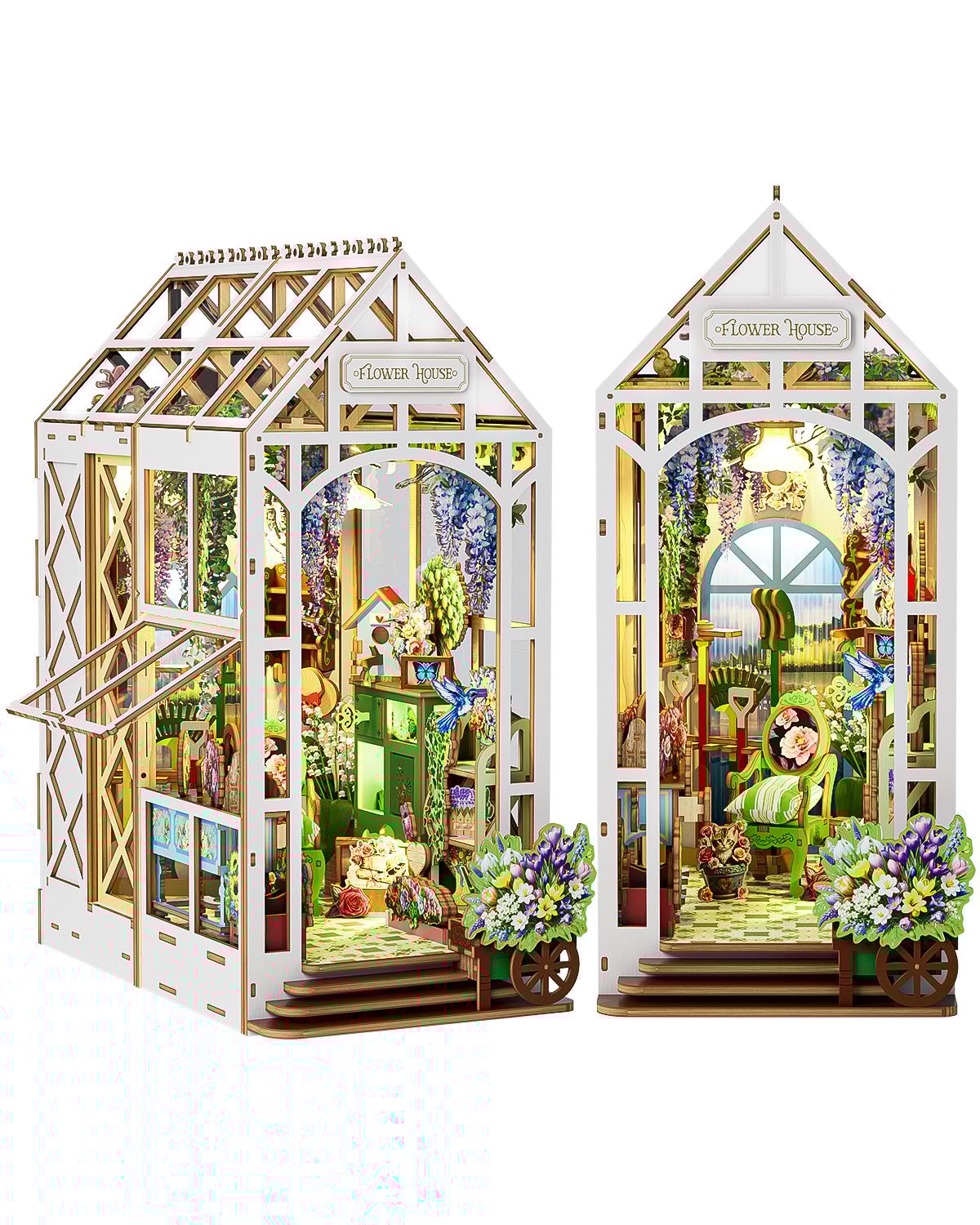 DIY Book Nook Kit,3D Wooden Puzzle