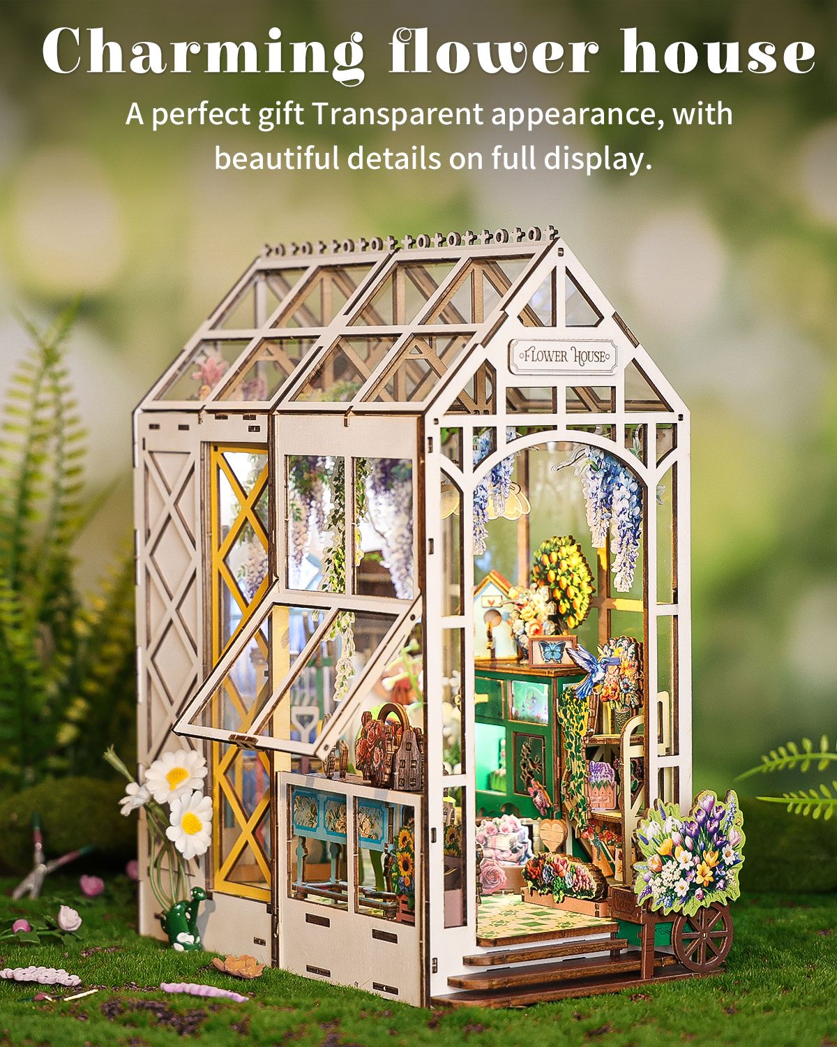 DIY Book Nook Kit,3D Wooden Puzzle