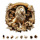 Forest lion Wooden Jigsaw Puzzle - KAAYEE Puzzle