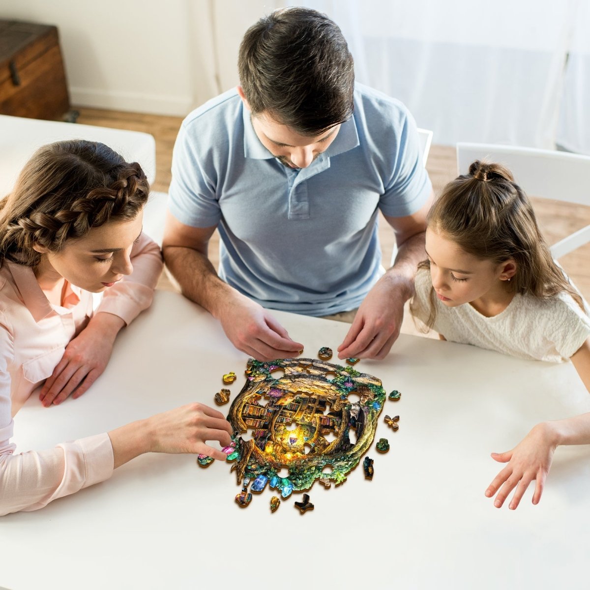 Forest Mushroom House Wooden Jigsaw Puzzle - KAAYEE Puzzle