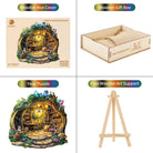 Forest Mushroom House Wooden Jigsaw Puzzle - KAAYEE Puzzle
