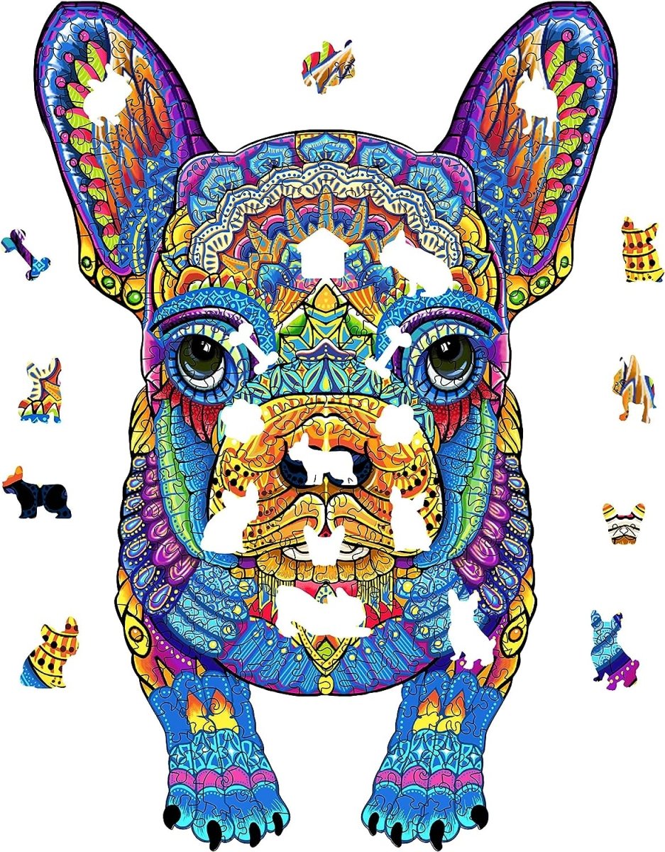 FRENCH BULLDOG Wooden Jigsaw Puzzle - KAAYEE Puzzle