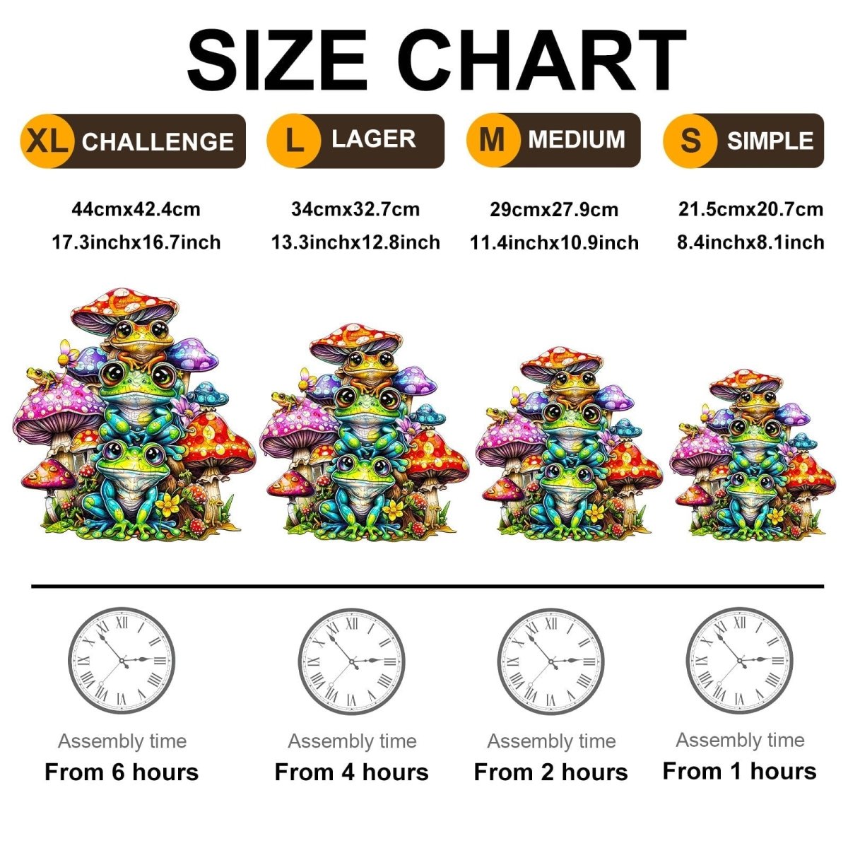 Frog Family Wooden Jigsaw Puzzle - KAAYEE Puzzle