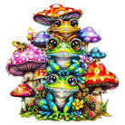 Frog Family Wooden Jigsaw Puzzle - KAAYEE Puzzle
