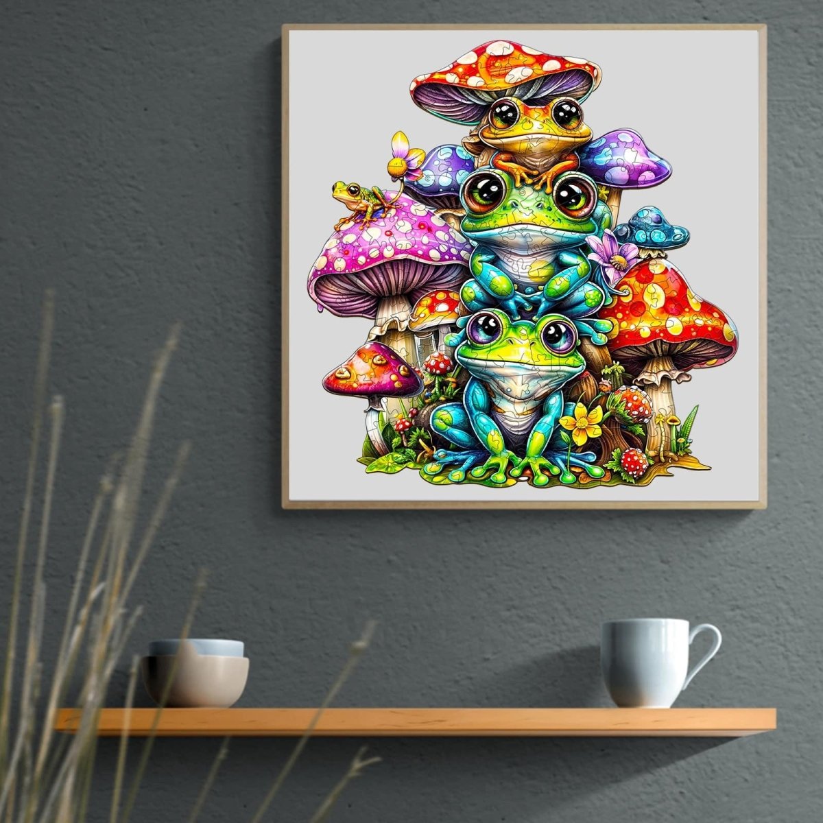 Frog Family Wooden Jigsaw Puzzle - KAAYEE Puzzle