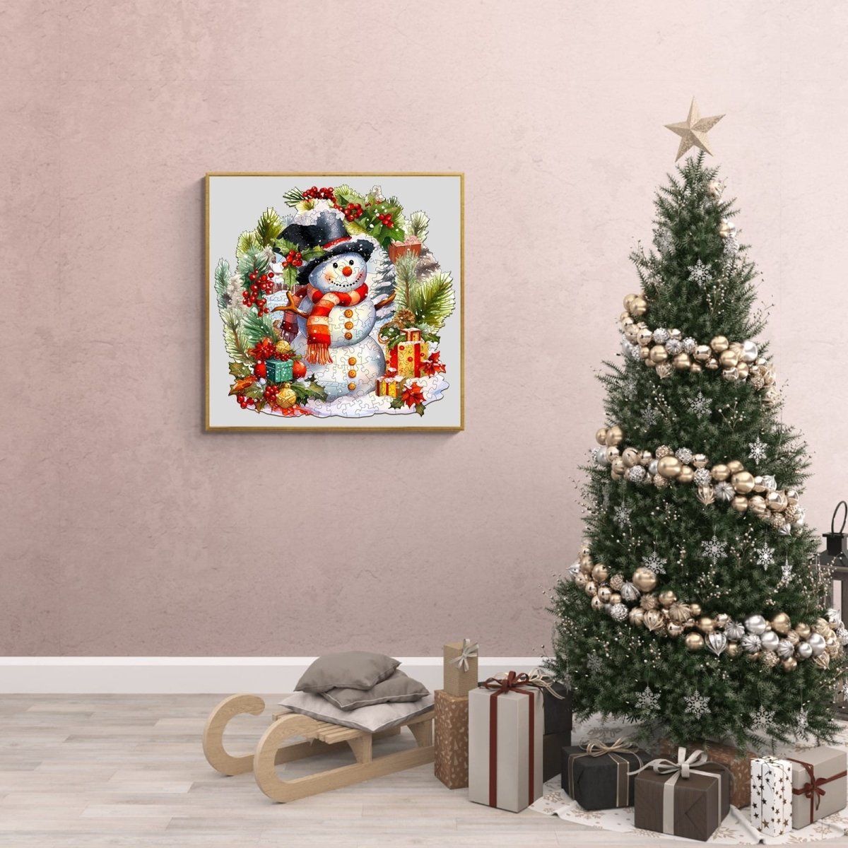 Frosty the Snowman Wooden Jigsaw Puzzle - KAAYEE Puzzle