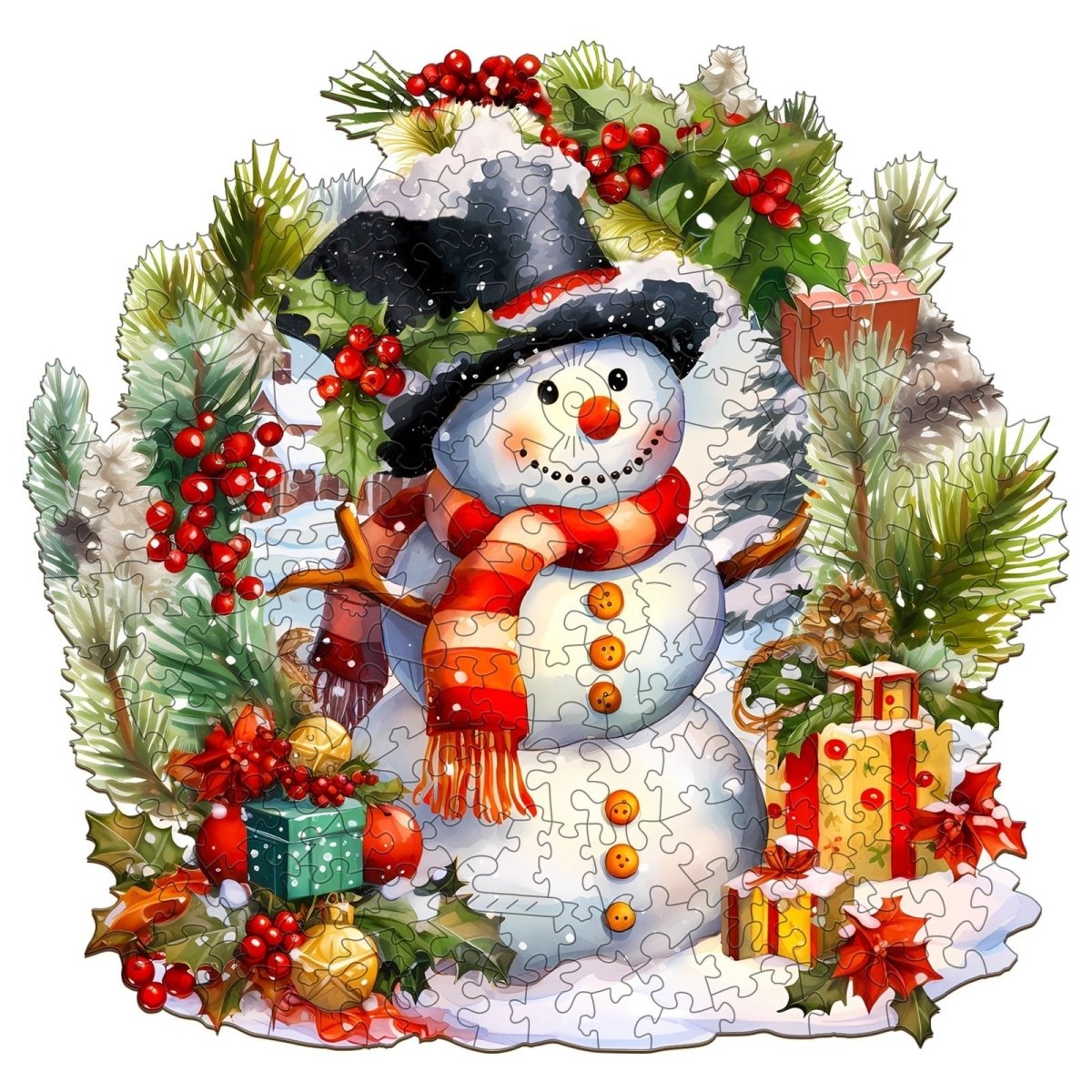 Frosty the Snowman Wooden Jigsaw Puzzle - KAAYEE Puzzle