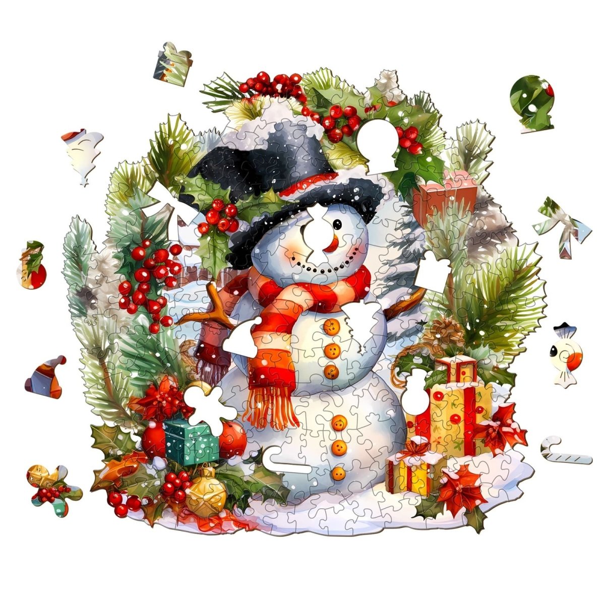 Frosty the Snowman Wooden Jigsaw Puzzle - KAAYEE Puzzle