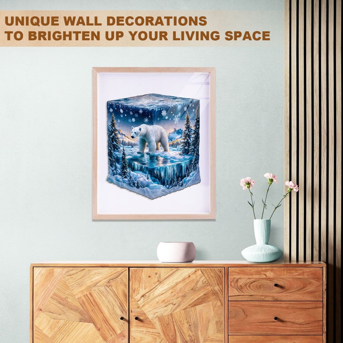 Frozen polar bears - 2 Wooden Jigsaw Puzzle - KAAYEE Puzzle