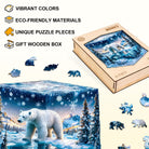 Frozen polar bears - 2 Wooden Jigsaw Puzzle - KAAYEE Puzzle