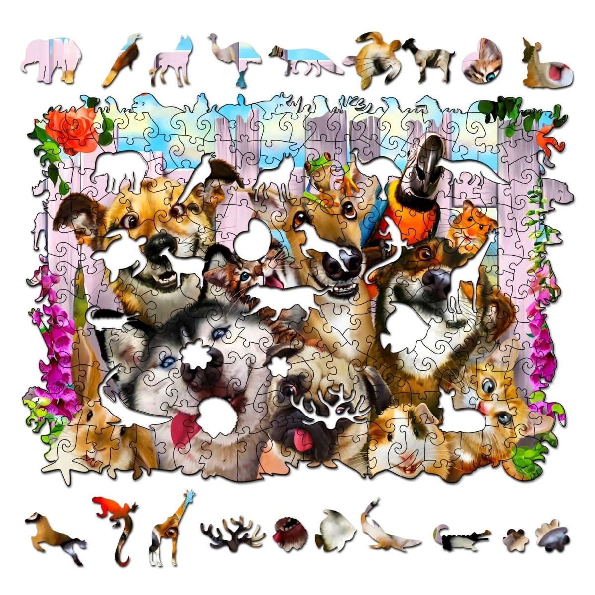 FUNNY DOGS Wooden Jigsaw Puzzle - KAAYEE Puzzle