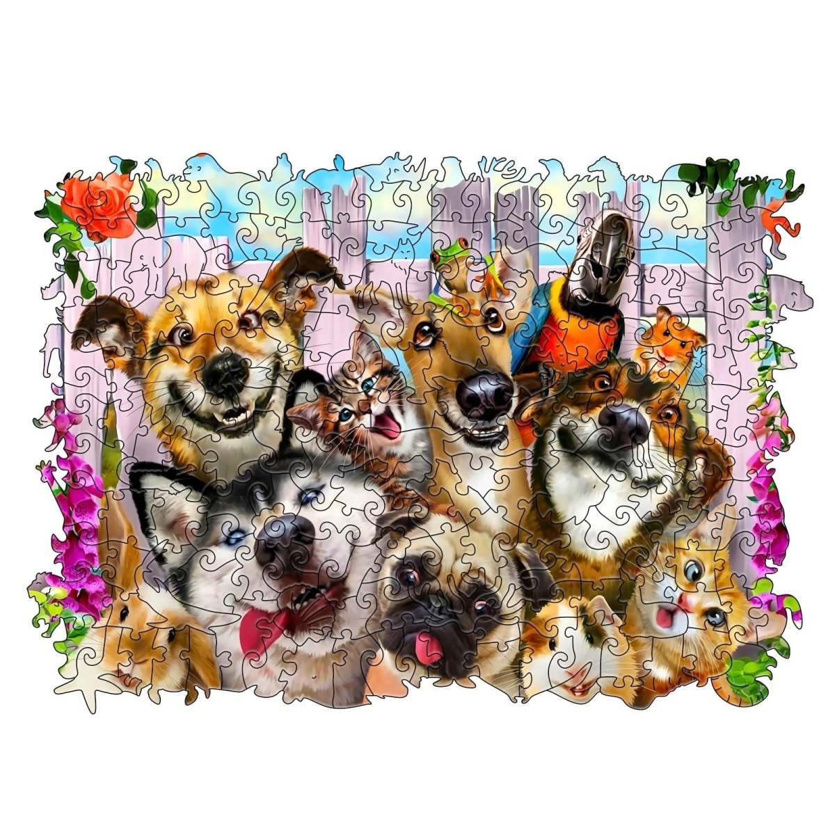 FUNNY DOGS Wooden Jigsaw Puzzle - KAAYEE Puzzle