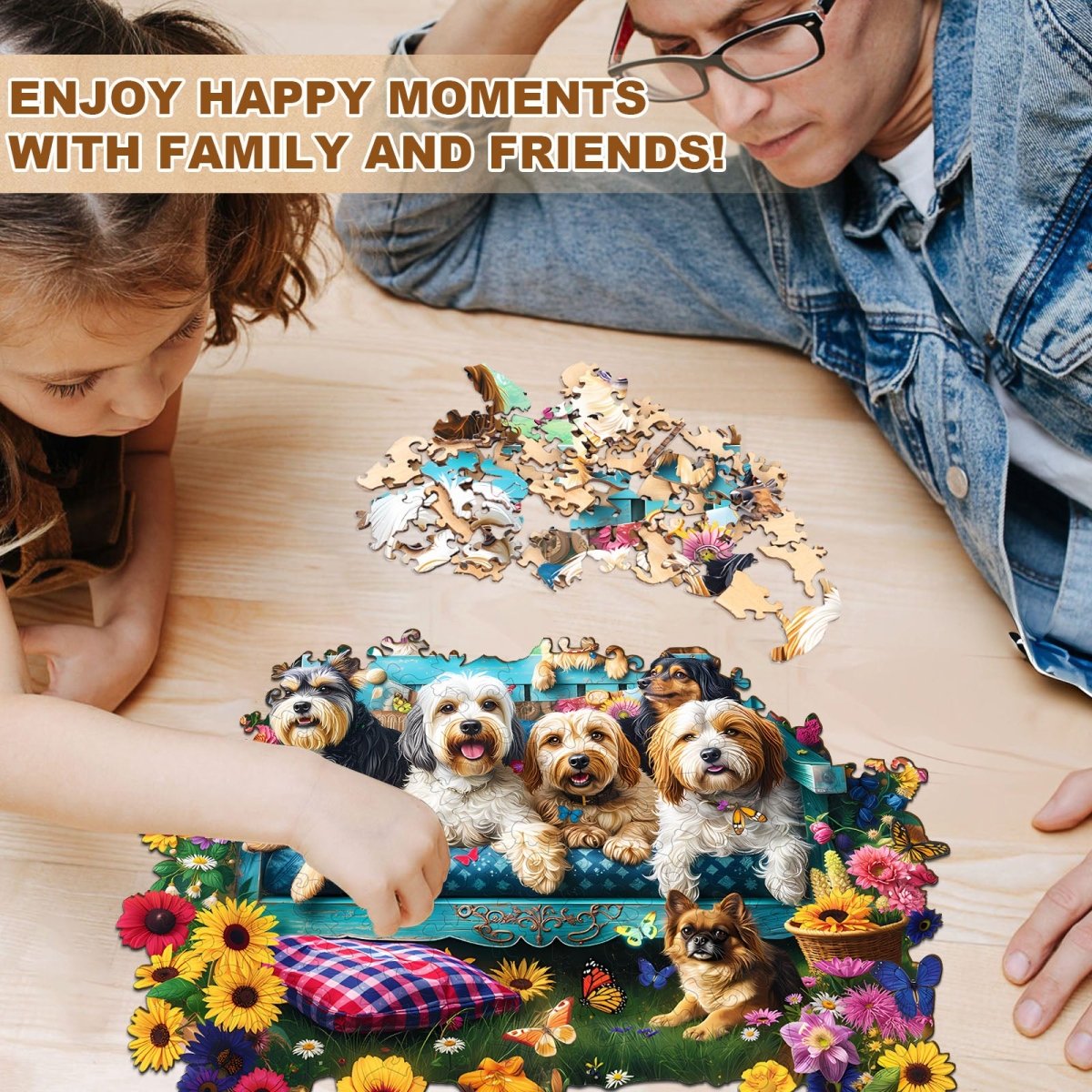 Garden Puppy Wooden Jigsaw Puzzle - KAAYEE Puzzle