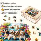 Garden Puppy Wooden Jigsaw Puzzle - KAAYEE Puzzle