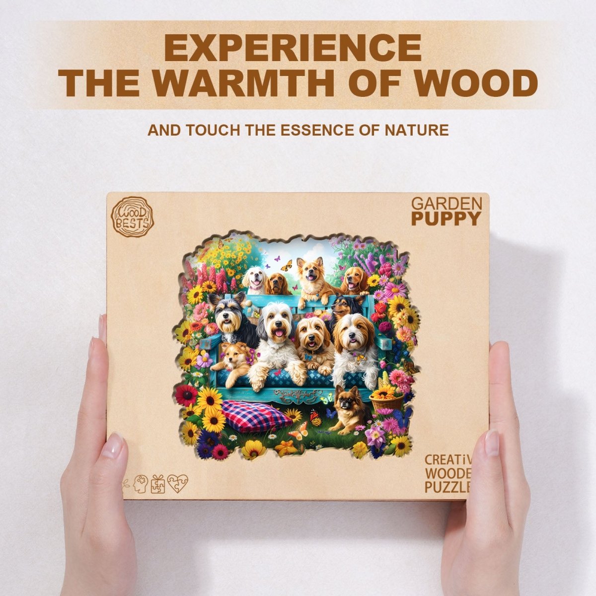 Garden Puppy Wooden Jigsaw Puzzle - KAAYEE Puzzle