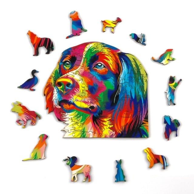 GOLDEN RETRIEVER Wooden Jigsaw Puzzle - KAAYEE Puzzle