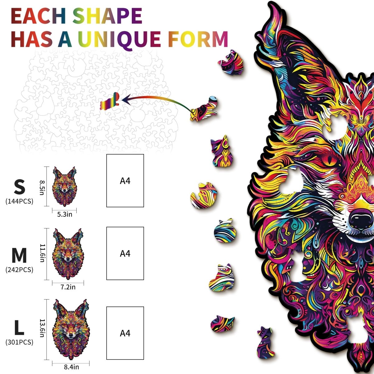 Gorgeous Fox Wooden Jigsaw Puzzle - KAAYEE Puzzle