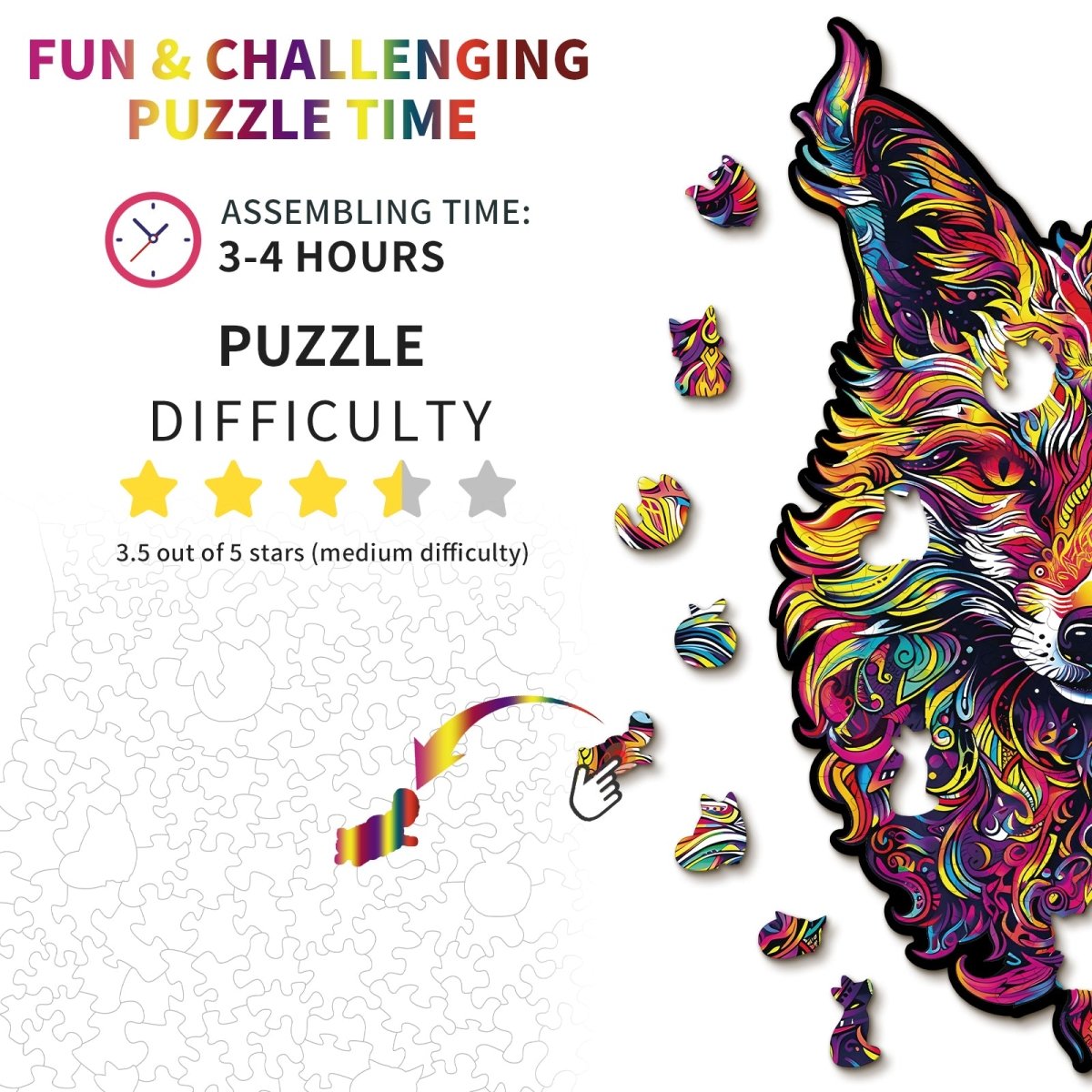 Gorgeous Fox Wooden Jigsaw Puzzle - KAAYEE Puzzle