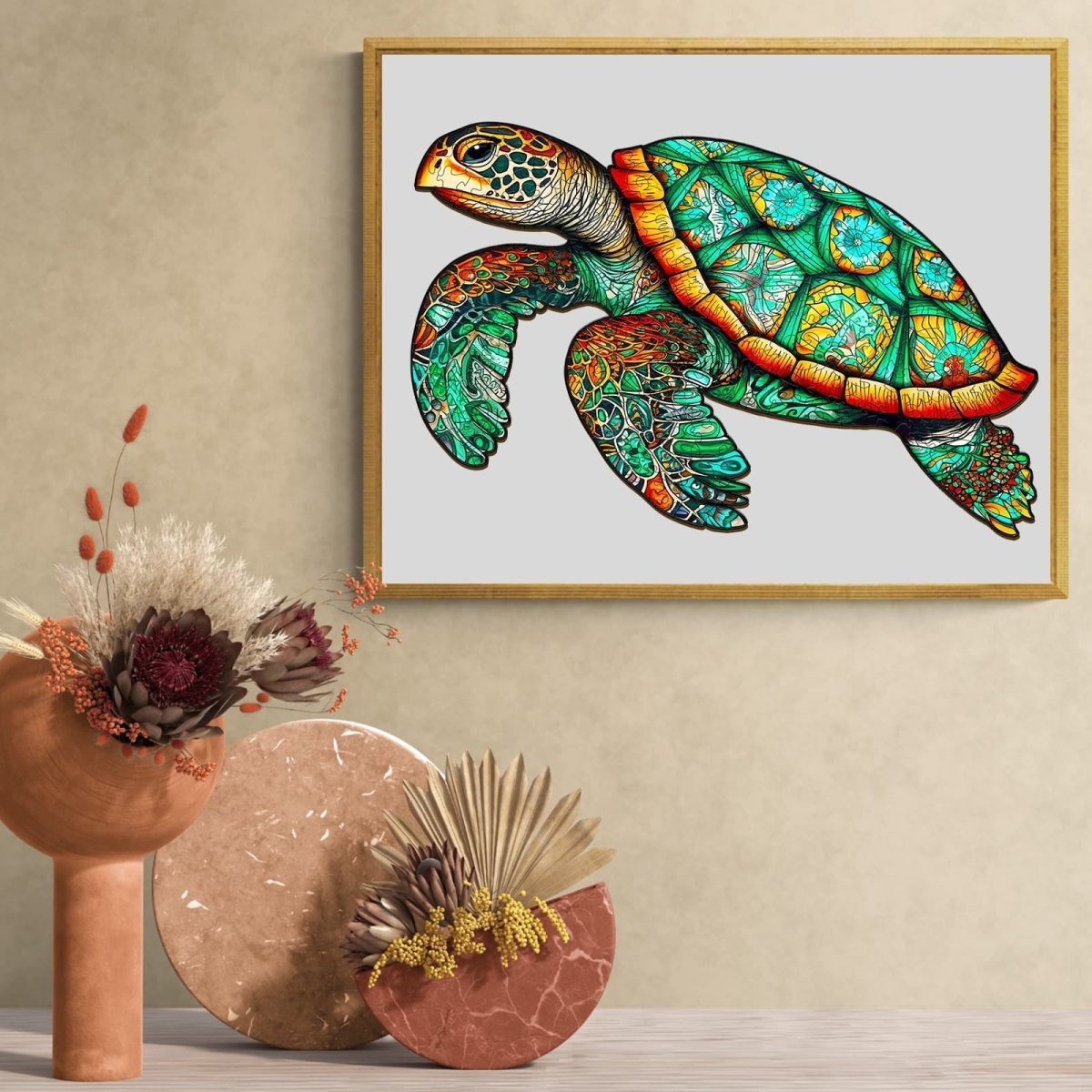 Graceful Sea Turtle Wooden Jigsaw Puzzle - KAAYEE Puzzle