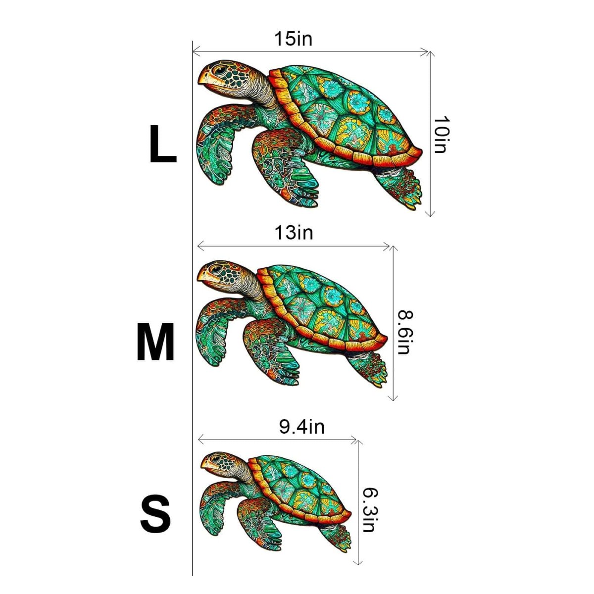 Graceful Sea Turtle Wooden Jigsaw Puzzle - KAAYEE Puzzle