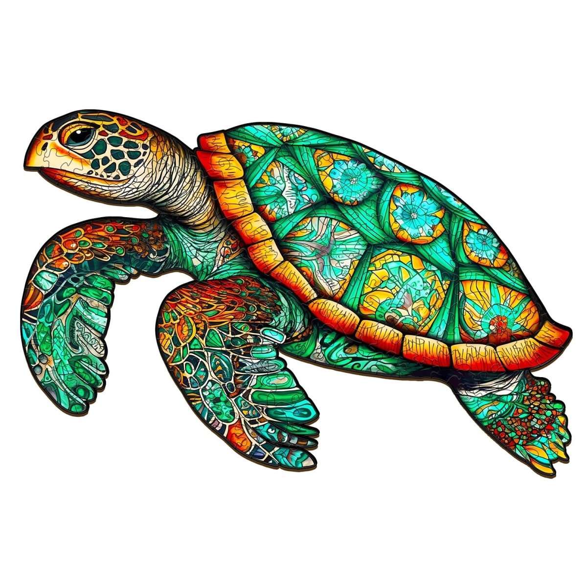 Graceful Sea Turtle Wooden Jigsaw Puzzle - KAAYEE Puzzle