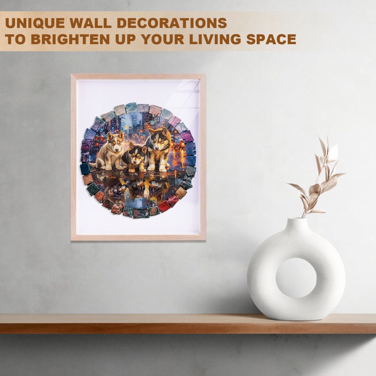 Gray wolf —My wish Wooden Jigsaw Puzzle - KAAYEE Puzzle