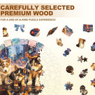 Gray wolf —My wish Wooden Jigsaw Puzzle - KAAYEE Puzzle